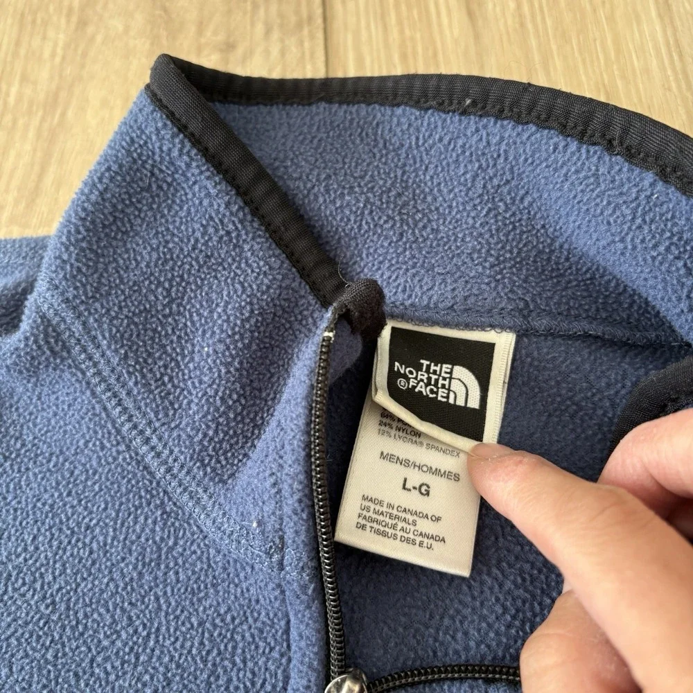 Vintage The North Face Polartec 1/4 Zip Fleece Pullover Made‎ In Canada Large L